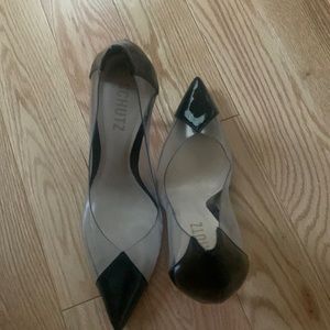Brand new Shutz black and clear high heels